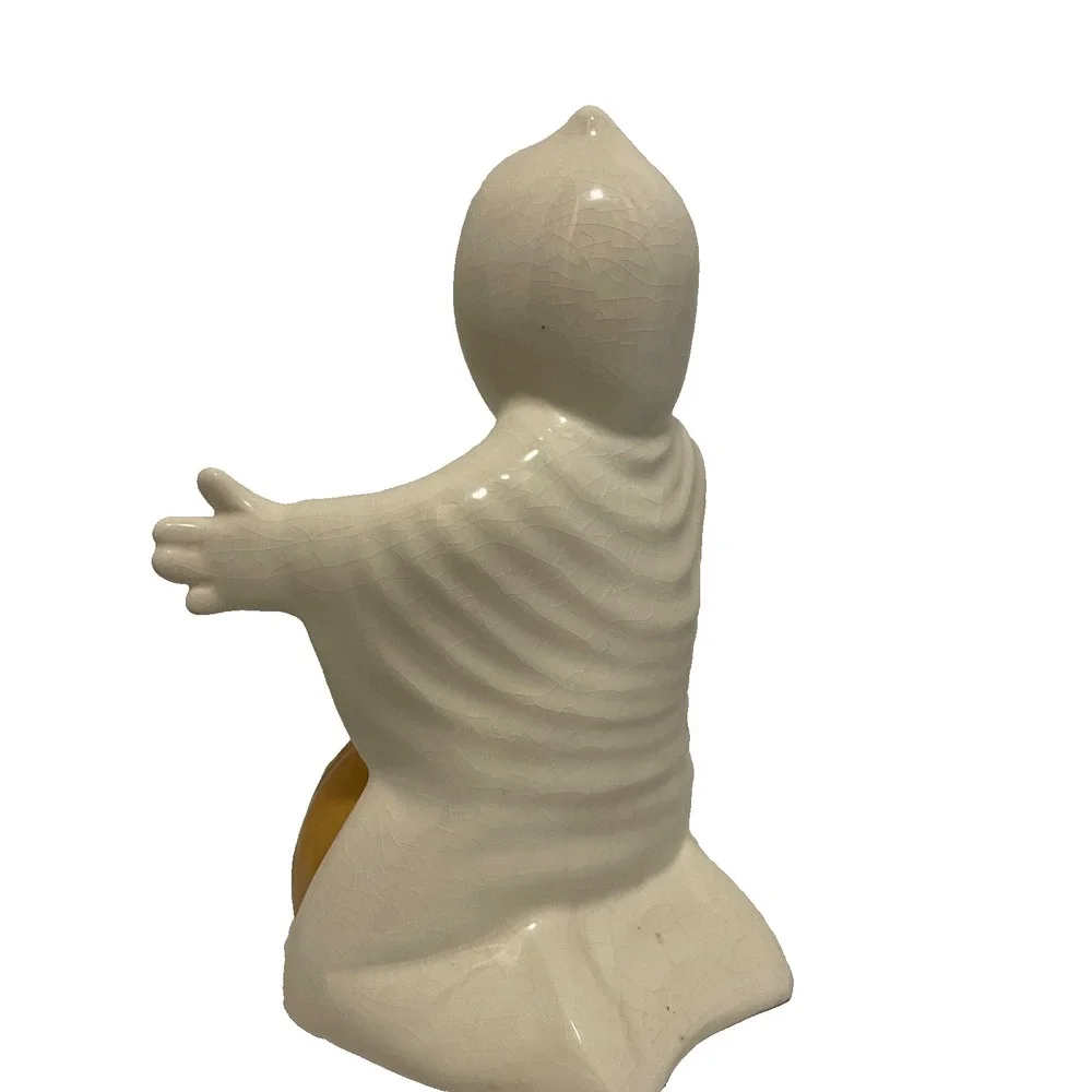 Vintage Ceramic Halloween Ghost & Jack-O'-Lantern‎ Wide Open Arms